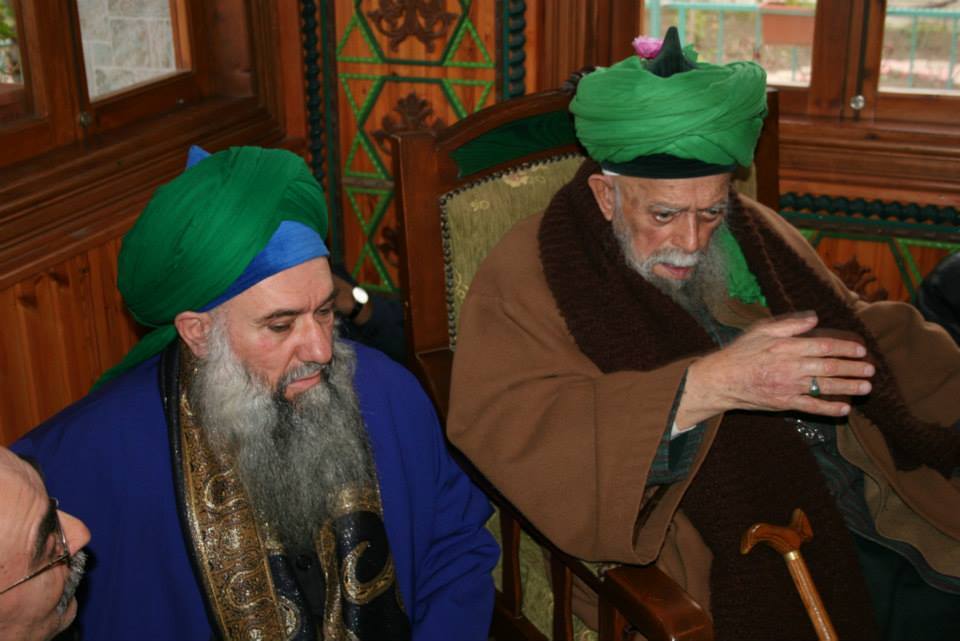 Mawlana Shaykh Nazim and Sahibu Saif Shaykh Abdul Kerim Al-Kibrisi (Q.S)